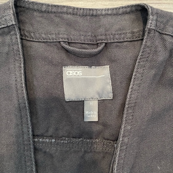 [SOLD] ASOS charcoal utility vest - Picture 2 of 7